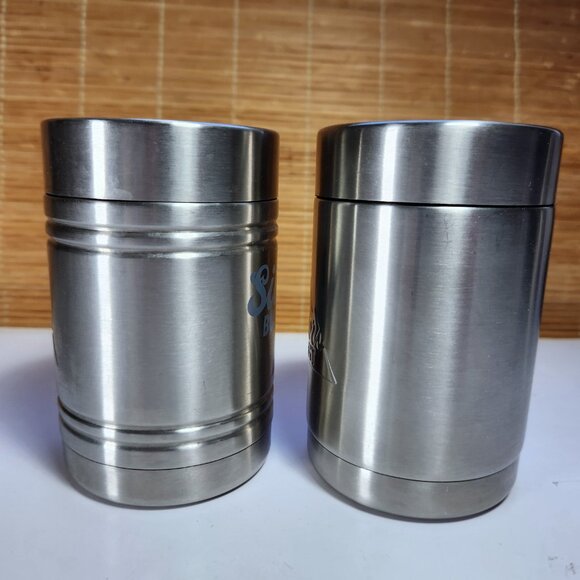 Coors Light Silver Bullet Beer Can Bottle Koozie Coozie Stainless Steel Black 2 - Picture 5 of 9